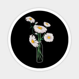 Daisies Chamomile Marguerites Bouquet Retro Daisy Flowers Magnet